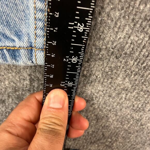 Levi's Light Wash Jeans Mens 38x32 Blue Distressed Straight Leg Casual Denim - Picture 3 of 11